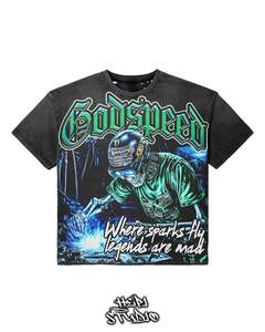 Camiseta Extra Grande Personalizada para Hombre, 100% Algodón, Estilo Urbano, Lavado Ácido Vintage, Corte Cuadrado, con Estampados Gráficos Premium - Product Image 2