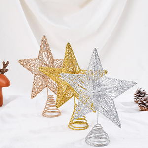 Décoration de Noël en métal en forme d'étoile Merry Tree, pour l'extérieur, la maison, la table, emballée dans une boîte, décorations de Noël, sacs cadeaux inclus - Product Image 3