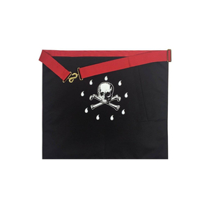 Delantal de Maestro Masón de Rito Escocés de Lujo, Regalia Masónica Personalizada con Borde Rojo, Bordado Dorado y Vestimenta Tradicional - Product Image 6