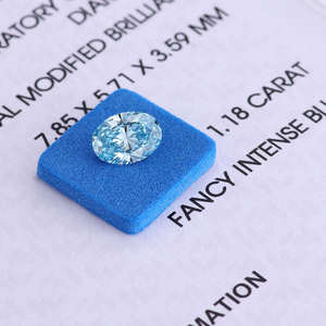 Diamante Cultivado en Laboratorio de Corte Ovalado Azul Fantasía de 1.0 Quilates, Certificado por IGI, VS1-VS2, Suelto para Joyería Personalizada al por Mayor - Product Image 3