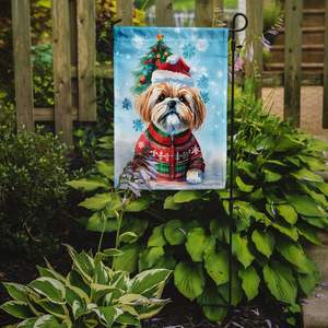 Bandera de jardín de Navidad de Lhasa Apso, Bandera de buzón decorativa Multicolor para Patio y patio para macizos de flores y obras de arte de césped - Product Image 2