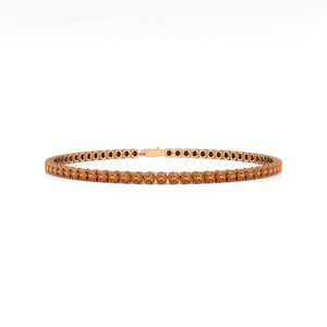 Bracelet tennis en citrine naturelle fait main, or pur 14K 18K, bijoux fins personnalisés faits à la main, bracelet tennis unisexe OEM - Product Image 4