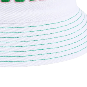 AKA White Bucket <b>Hat</b> Green Embroidered Letter Cotton Cap Adjustable Casual Fashion Outdoor Streetwear <b>Sun</b> Protection <b>Hat</b> for <b>Men</b> - Product Image 5