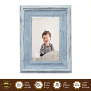 Cadre photo décoratif en bois de manguier bleu vieilli de qualité supérieure à prix bas pour la décoration intérieure - Product Image 4