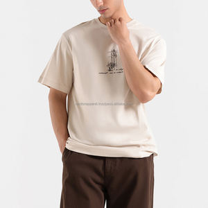 Nardon Apparel 2025 Colección de verano Camiseta de cuello redondo de algodón grueso para hombre Camisetas ajustadas de punto - Product Image 3