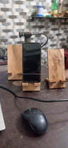 Support de téléphone portable en bois Support portable en bois, support de téléphone portable en bois de bambou naturel - Product Image 5