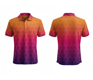 Sublimation Polo Shirt Anti-Pilling Quick Dry Fabric Durable Stitching for Men Women Youth Quick-Dry Dry-Fit Active Polo - Product Image 2