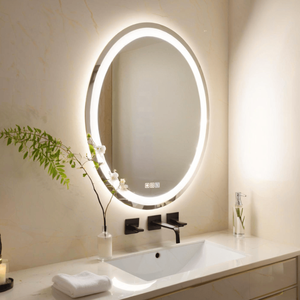 Specchio LED Rettangolare da Bagno 28x20 Pollici, Montaggio a Parete, Vetro Temperato con Funzioni Anti-Appannamento e Anti-Rottura, Ideale per lo Spazzolamento dei Capelli - Product Image 4