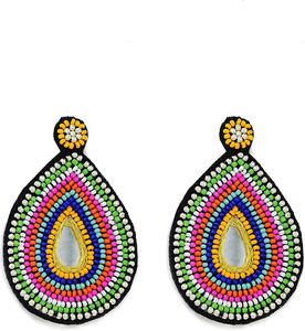 Dernières créations de boucles d'oreilles brodées à la main pour filles, perles de rocaille, point de croix et travaux d'aiguille, prix par MD HANDICRAFTS - Product Image 2