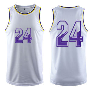 Maillot de basketball personnalisé à rayures noires et blanches, sublimation intégrale, authentique, certifié BSCI, vente en gros, promotion. - Product Image 1