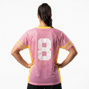 Women's Printed Mesh Lacrosse Jersey with Custom Names & Team Numbers Short Sleeve Four-Way Stretch UV Protection - Product Image 2