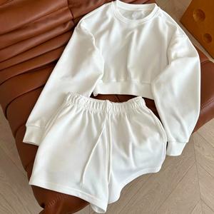 2026 Hot Casual 2 Piece <b>Sets</b> Women Stretch Long Sleeve Jacket Above Knee Shorts Streetwear for Ladies - Product Image 1
