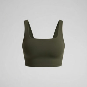 2025 Custom Asymmetric Sports Bra Sexy Strappy <b>Back</b> Removable Padded Breathable High Impact Fitness Yoga Crop Top Simple Style - Product Image 4