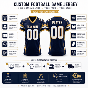 Maillot de football américain personnalisé, respirant, anti-humidité, antibactérien, grande taille, avec étiquette privée OEM sur le devant, short d'équipe personnalisé - Product Image 5