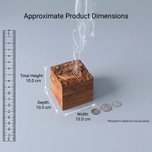 Quemador de incienso de madera tallada con mapa de los Emiratos Árabes Unidos, tapa texturizada, quemador de carbón de Oud de Dubái de lujo para decoración del hogar. - Product Image 2