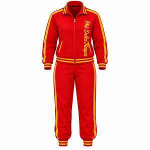 Ensemble de survêtement décontracté pour femme en polyester PDK, avec veste de survêtement à manches longues et pantalon de jogging assorti pour le fitness - Product Image 3