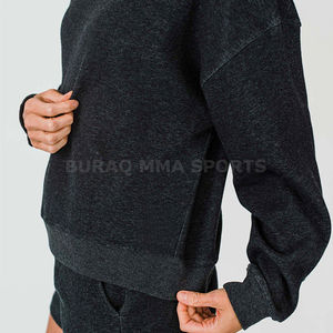 Sweat-shirt tricoté imprimé pour femme, coupe ample, col rond, manches longues, haut décontracté avec poches - Product Image 2