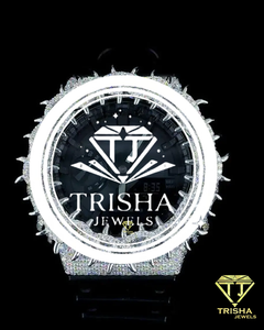 Designer Luxury Fully Iced Moissanite Diamond <b>Wristwatch</b> Crafted in 925 Sterling Silver for Men - Product Image 1
