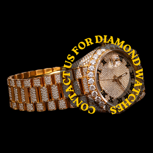New Luxurious Man's Moissanite Diamond Hip Hop Full Iced Roman Numerals With Features Round Dial <b>Gold</b> Plated Affordable Price - Product Image 2