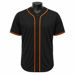 Premium Custom Baseball Jersey Plain <b>Button</b> Up Team Shirt Moisture Wicking Athletic Uniform OEM ODM Wholesale Manufacturer - Product Image 1