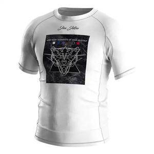 Custom Short Sleeve BJJ Rash Guard Men Jiu Jitsu Compression Shirt MMA <b>Grappling</b> Training Top Breathable Martial Arts Rashguard - Product Image 5