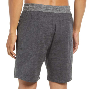 Shorts Bermuda en coton uni pour homme, taille à cordon de serrage, coupe décontractée ample avec poches latérales, tissu tricoté respirant - Product Image 4