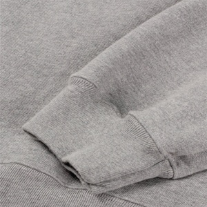 Sweat-shirt unisexe à col en V en molleton tricoté 100 % coton gris, coupe classique, style décontracté d'été, couleur unie, écologique - Product Image 2
