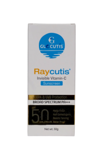 Protector Solar Glocutis Raycutis con Vitamina C, SPF50 PA+++, Amplio Espectro UVA UVB, Acabado Mate, Resistente al Agua, No Comedogénico, 50g - Product Image 4