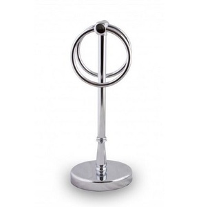 Vintage Black Metal Decorative Double <b>Bar</b> Towel Rack <b>Freestanding</b> Holder Bathroom Organizer Scroll Design Durable Structure - Product Image 2