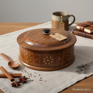 หม้อซุปไม้หรูหราพร้อมฝาไม้เข้าชุด - Product Image 6