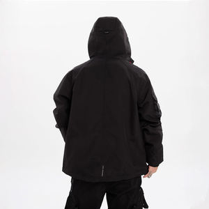 Men's Techwear Tactical <b>Jacket</b> Waterproof Multi-Pocket Streetwear Windbreaker Cyberpunk Functional Hooded Utility Darkwear Coat - Product Image 5