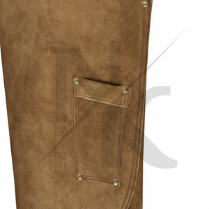 Delantal de Herrador de Gamuza Marrón de Alta Calidad para Uso Ecuestre, Delantal Completo Personalizable y Duradero para Herradores de Caballos - Product Image 3