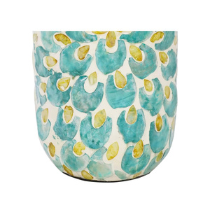 Vase à fleurs en nacre de luxe, fait main, mosaïque de coquillages, pour mariage et décoration intérieure - Product Image 3