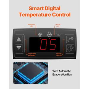 Espositore Refrigerato a 3 Ripiani con Barriera d'Aria, 4 Ruote Girevoli, per Congelatori e Frigoriferi - Product Image 3