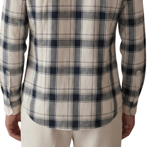 Chemise en flanelle à carreaux noire neutre pour homme, manches longues, boutonnée, chemise décontractée à carreaux, tissu brossé doux, streetwear quotidien - Product Image 6