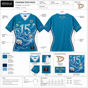 เสื้อเจอร์ซีย์ตาข่ายทรงบ็อกซี่สีเขียวอมฟ้าแบบเรโทรสำหรับกีฬา ผลิตโดย Dravelle Industry รับผลิตตามสั่ง (OEM) สำหรับเสื้อผ้าสตรีทแวร์แบบซับลิเมชั่น ขายส่ง - Product Image 6