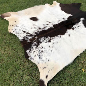 Alfombra de cuero genuino de piel de vaca con pelo natural, tapete de piel de vaca para sala de estar, dormitorio, decoración de casa de campo - Product Image 2