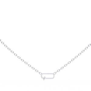Collier Pendentif Minimaliste en Argent 925 avec Moissanite, Solitaire Géométrique à Taille Ronde Brillante, Sertissage Clos, Unisexe, Usage Quotidien - Product Image 4