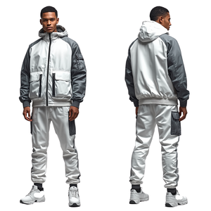 Survêtement coupe-vent de luxe pour homme, modèle Glacier, avec broderie premium et performance légère pour l'extérieur - Product Image 4