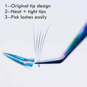 Juego de Pinzas para Extensiones de Pestañas con Logotipo Personalizado, Marca Privada, Acero Inoxidable Dorado, Caja de Acero, Accesorios para Pestañas 2026 - Product Image 4