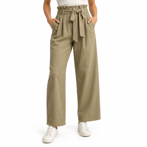Pantalones Ecológicos de Mujer 2026, Cintura Elástica, Poliéster/Algodón, Forro Polar, Corte Recto, Transpirables, Color Sólido, Estilo Urbano - Product Image 3