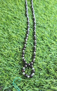 Cuentas de Diamante Moissanita Blancas y Negras de 19 Pulgadas, Cuentas de Diamante Facetadas Blancas de 4 MM y Negras de 6.5 a 7 MM - Product Image 2
