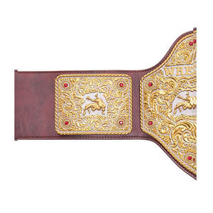 Ceinture de championnat du monde de lutte poids lourd entièrement plaquée or - Product Image 2