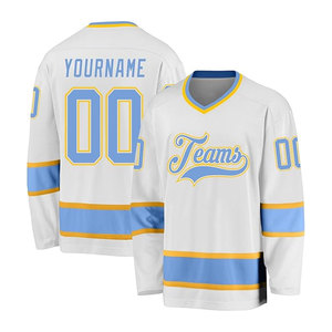 เสื้อฮอกกี้น้ำแข็งแบบสั่งทำพิเศษสำหรับผู้ชาย ไซส์พลัส พร้อมชื่อและหมายเลข ดีไซน์เฉพาะตัว ผลิตจากโพลีเอสเตอร์ 100% บริการ OEM สำหรับทีมที่ต้องการปรับแต่ง - Product Image 5