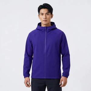 Custom Men's Full <b>Zip</b> <b>Hooded</b> Spring Print Sports Jacket Lightweight Quick Dry Activewear Hoodie OEM ODM Manufacturer - Product Image 2