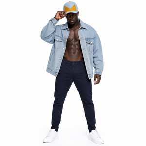 <b>Light</b> Blue And Mustard Yellow Color Blocking Baseball Cap 6-Panel Fitted Structured Unisex Casual <b>Hat</b> Spring Summer - Product Image 2