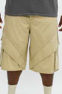 Shorts en jean cargo 100 % coton couleur plage pour homme, coupe oversize, longueur longue, style décontracté et tendance - Product Image 4