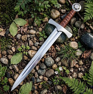 Espada Corta Vikinga Hecha a Mano, Espada de Exhibición Medieval de Acero, Regalo para Coleccionistas - Product Image 5