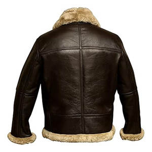 เสื้อแจ็คเก็ตนักบินหนังแกะแท้สไตล์วินเทจสำหรับผู้ชาย ยี่ห้อ Bomber Ginger Aviator รุ่น British Sheepskin Shearling เหมาะสำหรับฤดูหนาว ให้ความอบอุ่น ทำจากหนังแกะแท้ - Product Image 5