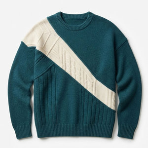 <b>Men</b> Fashion Jumper Soft Knit Pullover <b>Sweater</b> Warm Casual Winter Clothing Crew <b>Neck</b> Ribbed Cuffs Hem And Comfortable Fit - Product Image 1